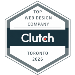 Clutch Top Web Design Company Toronto 2026 award badge