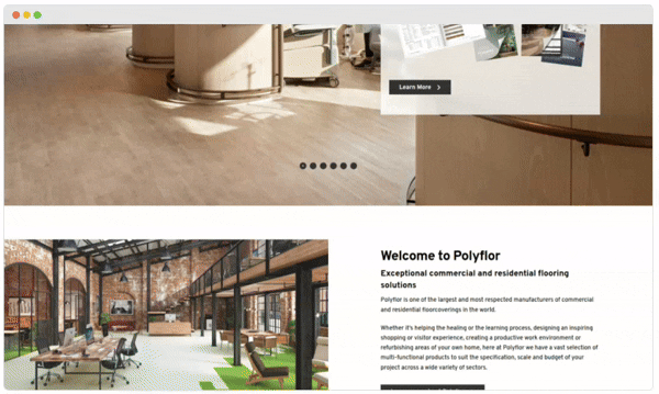 Modern commercial interior with Polyflor flooring