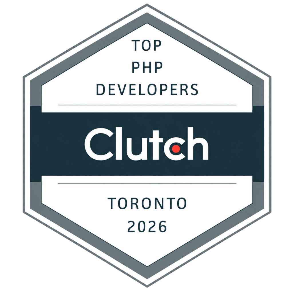 Shift8 Web Clutch Top PHP Developers Canada 2026 award badge
